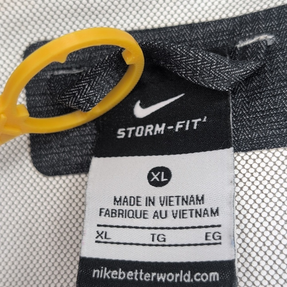 Nike Storm Fit Hooded Rain Jacket Mens XL Full Zip Charcoal Gray Zipper Pockets - Picture 12 of 15